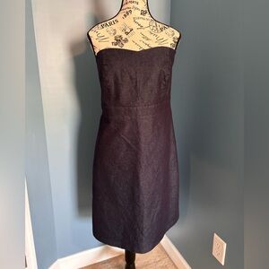 MERONA Strapless A line Dark Blue Denim Midi Dress size 16